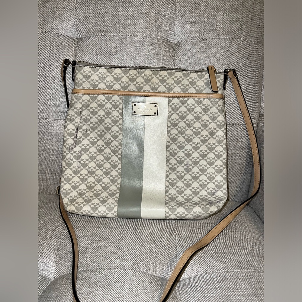 Timeless Duo: Grey & White Kate Spade Crossbody